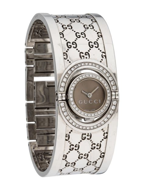 fake diamond gucci watch|ladies gucci watch diamond dial.